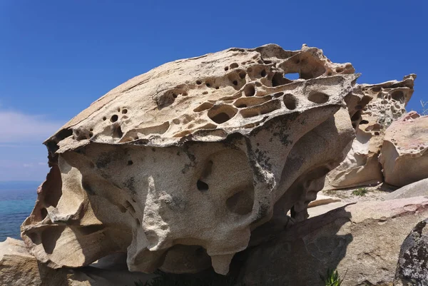 Titlerock Figura Praia Karidi Perto Aldeia Vourvourou Sithonia Península Halkidiki — Fotografia de Stock