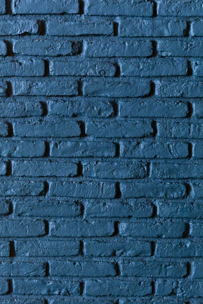 Ściana Murowana Tło Stare Murowane Malowane Niebiesko — Zdjęcie stockowe