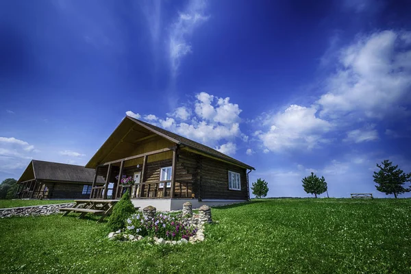 Confortable summer cottage, mortgage concept