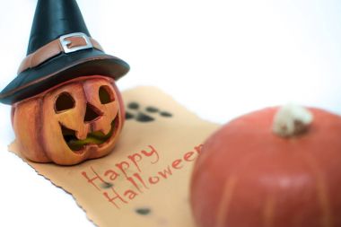 Mutlu Halloween Metin kabak ile yazma