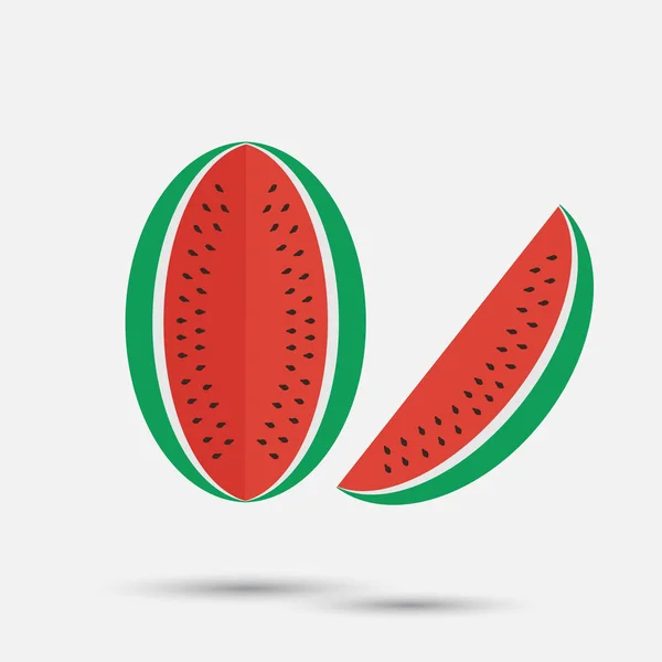 Illustration de pastèque — Image vectorielle