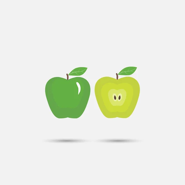 Красиві кольорові яблука — стоковий вектор