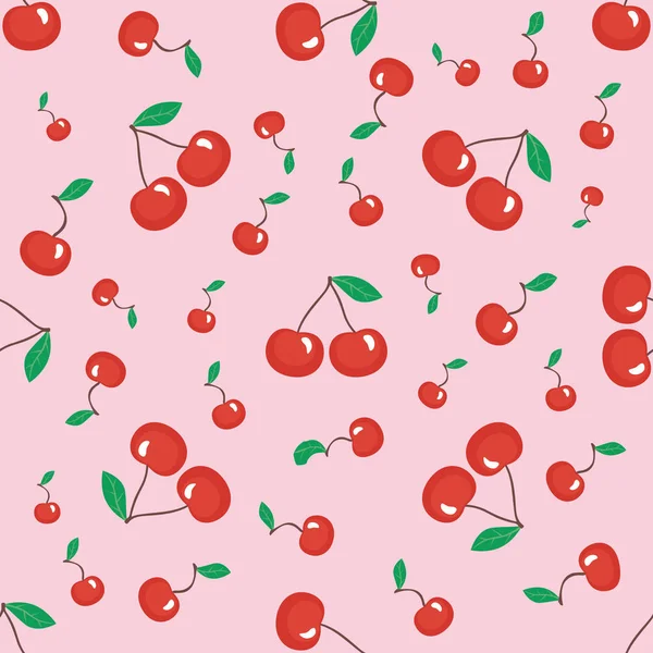 Seamless pattern cherry — Stock Vector