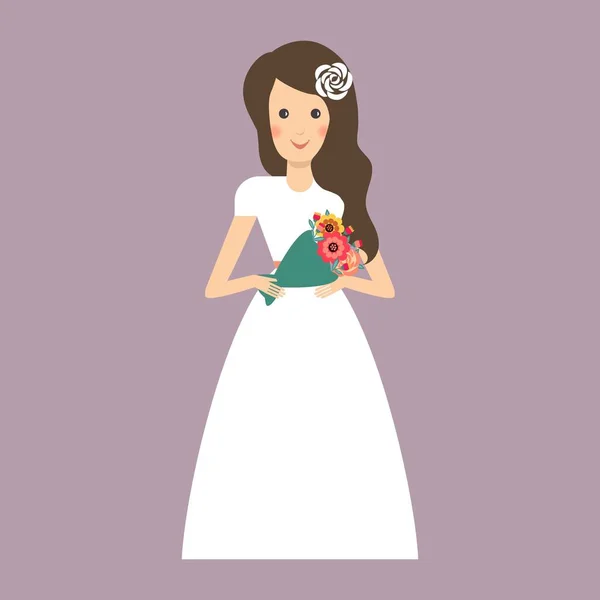 Illustration de la mariée belle — Image vectorielle