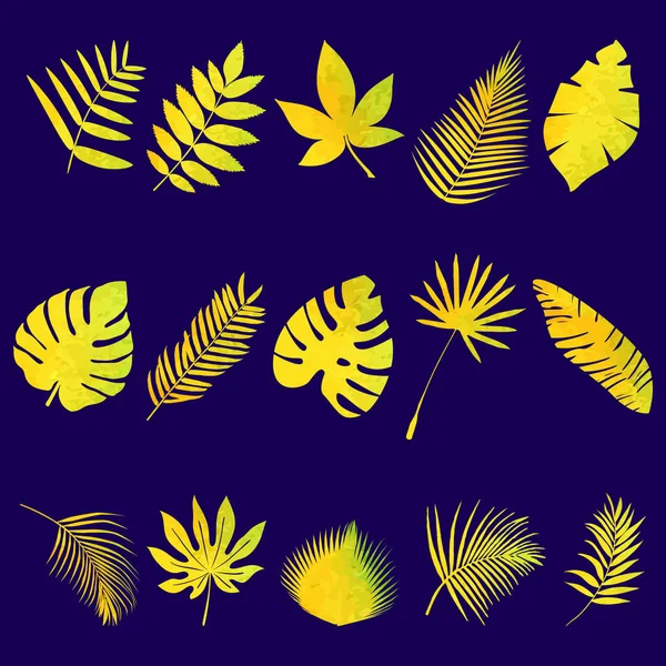 Jeu de feuilles — Image vectorielle