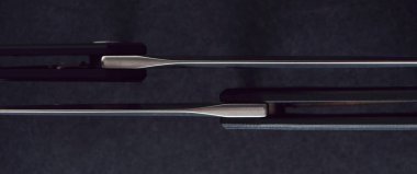 İki katlanan bıçak, üst görüş.