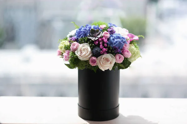 Mixed bouquet of different flowers — Stock Photo, Image