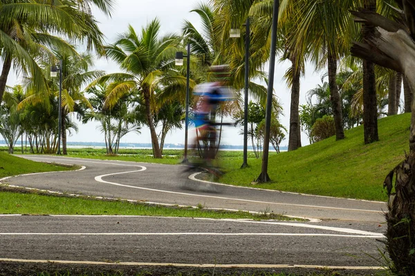 Blur Parque, rua, bicicleta — Fotografia de Stock