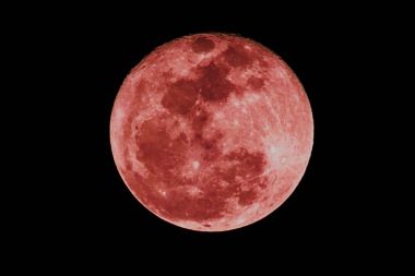 The full moon is red and looks awesome. clipart