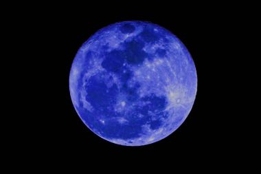 The full moon is blue and looks awesome. clipart