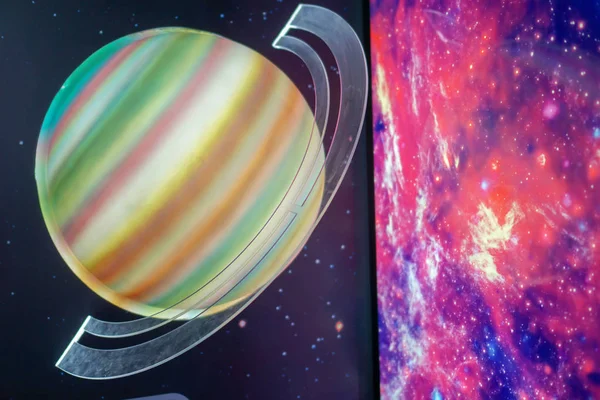 De Saturnus-modellen, wetenschappelijke concepten naar de sterren. — Stockfoto