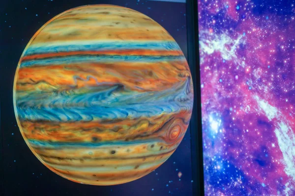 Modelu Jupiter, vědecké pojmy ke hvězdám. — Stock fotografie