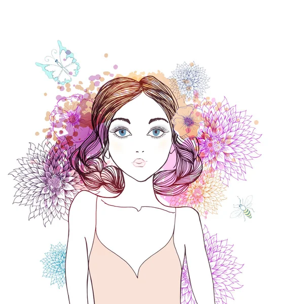 Belle femme de mode — Image vectorielle