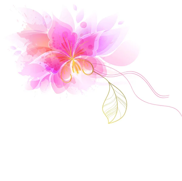 Fondo acuarela con flores de colores . — Vector de stock