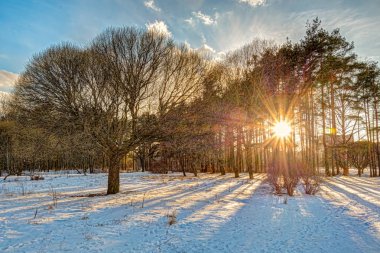 Kış günbatımı Şehir Parkı