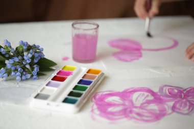 renk paleti, boya için fırça, boya için fırça, boya için fırça,