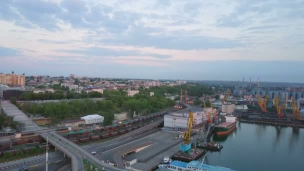 Bellissimo filmato aereo della città di Odessa rallentatore — Video Stock