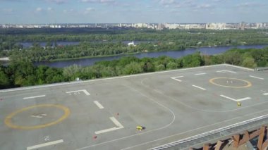 Dinyeper Nehri Kiev uçak görüntüleri hava yakınındaki Helikopter pisti