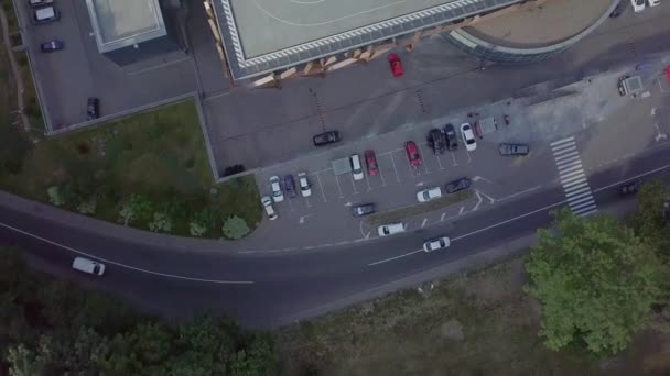 Helipad Kiev ovanifrån drone footage antenn — Stockvideo