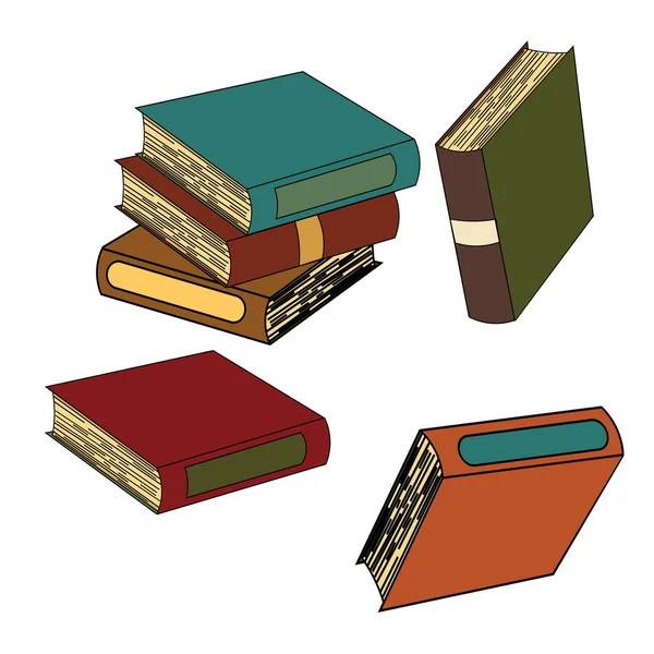 Raccolta libri. Immagine vettoriale di un libro . — Vettoriale Stock