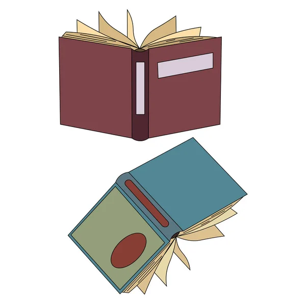 Boksamling. Vektorbild av en bok. — Stock vektor