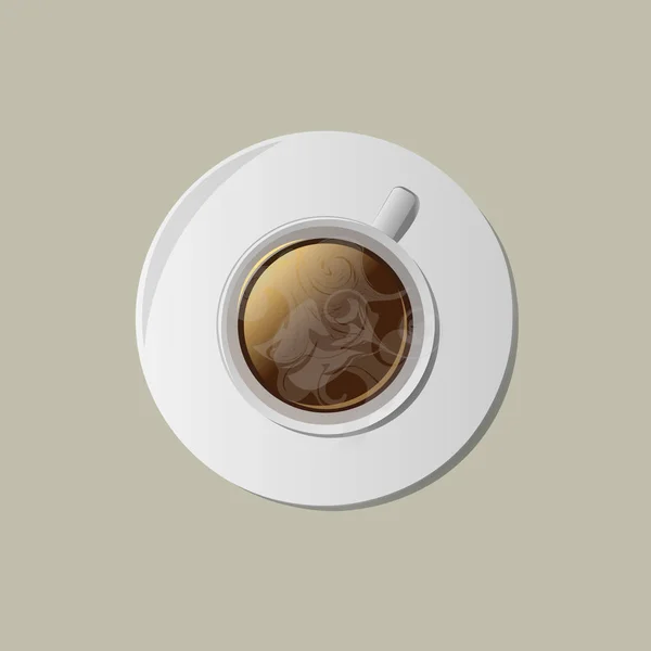En kopp varm sterk kaffevektor-illustrasjon – stockvektor