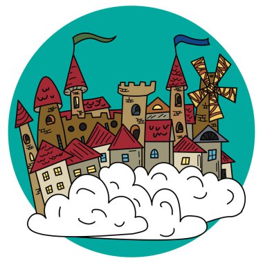 Bulutların arkasındaki muhteşem şehir.