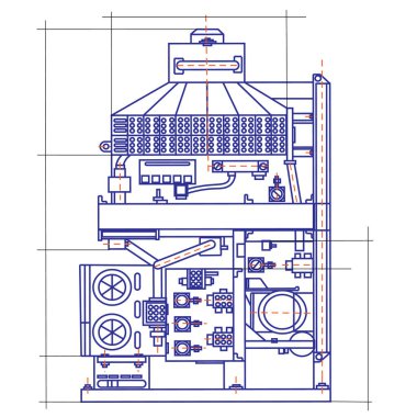bedava bir soğutma makinesi çizimi.