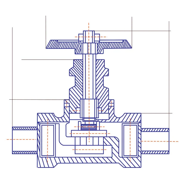 Free fantasy drawing of a refrigerating machine. — Stock Vector