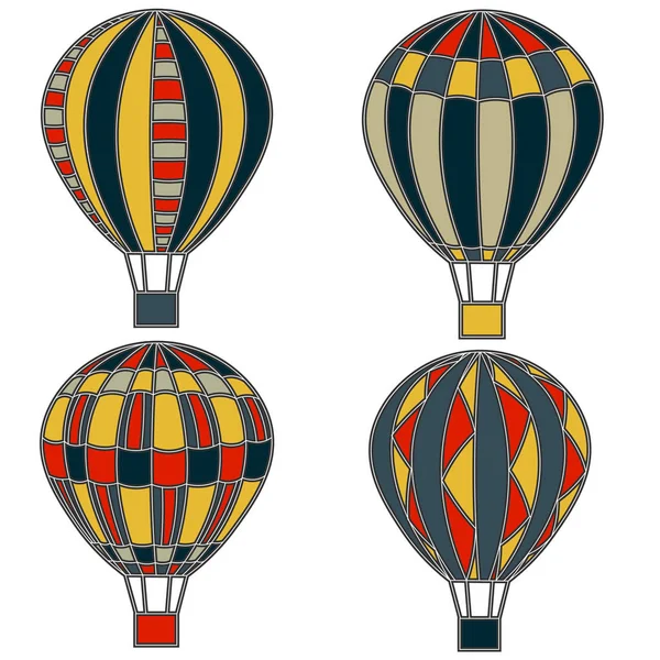 Ballons colorés et lumineux dans les graphiques vectoriels — Image vectorielle