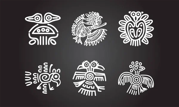 Ethnische Symbole der amerikanischen Indianer — Stockvektor