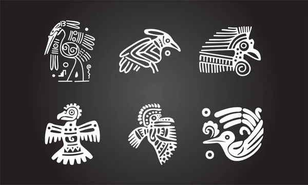 Simboli etnici indiani americani — Vettoriale Stock