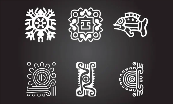 Amerikan yerlileri etnik sembolleri — Stok Vektör