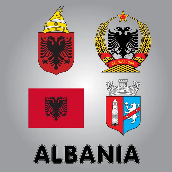Nationale Elemente Albaniens — Stockvektor