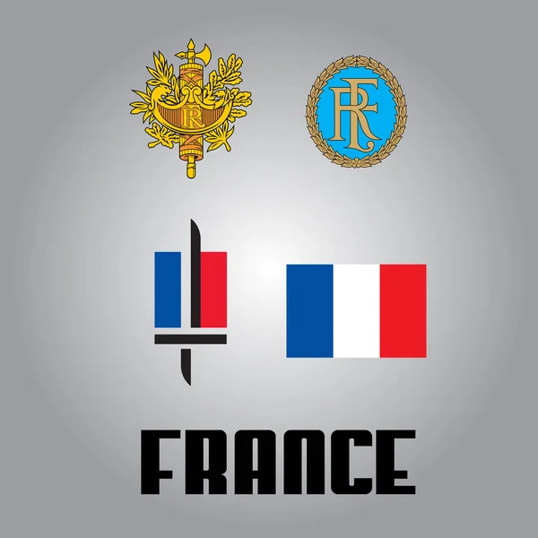 Nationale Elemente Frankreichs — Stockvektor