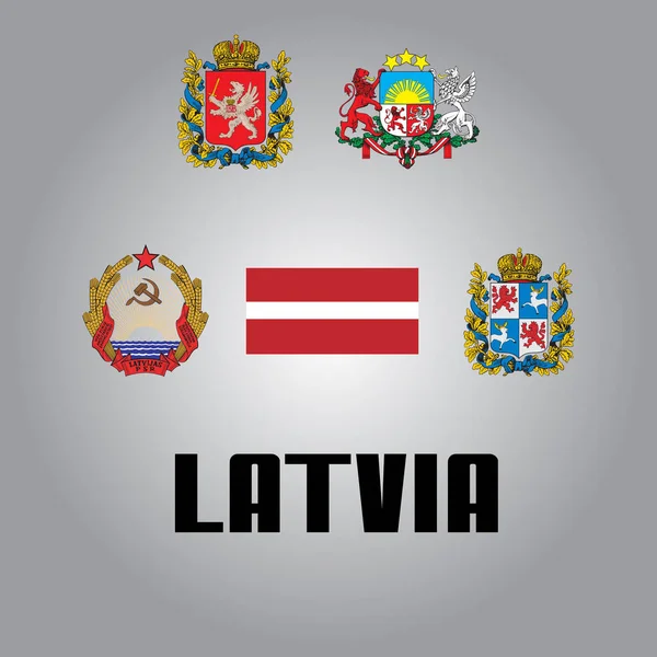 Nationella elementen i Lettland — Stock vektor