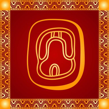 Amerikan yerli Kızılderililer, Aztek ve Maya altın sembolik vektör süsleri