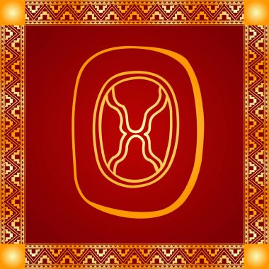 Amerikan yerli Kızılderililer, Aztek ve Maya altın sembolik vektör süsleri