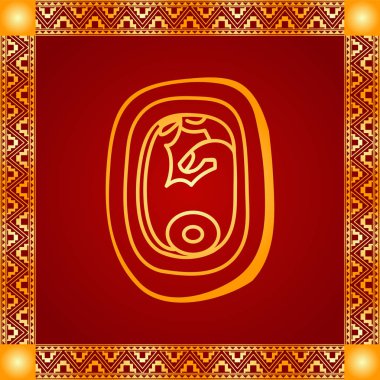 Amerikan yerli Kızılderililer, Aztek ve Maya altın sembolik vektör süsleri