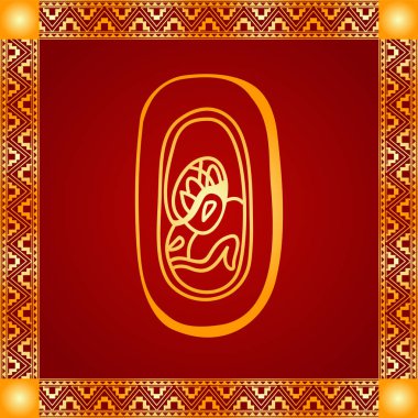 Amerikan yerli Kızılderililer, Aztek ve Maya altın sembolik vektör süsleri