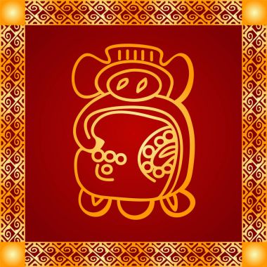 Amerikan yerli Kızılderililer, Aztek ve Maya altın sembolik vektör süsleri