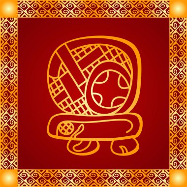 Amerikan yerli Kızılderililer, Aztek ve Maya altın sembolik vektör süsleri