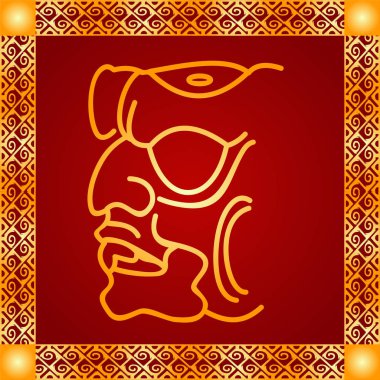 Amerikan yerli Kızılderililer, Aztek ve Maya altın sembolik vektör süsleri