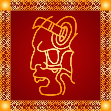 Amerikan yerli Kızılderililer, Aztek ve Maya altın sembolik vektör süsleri