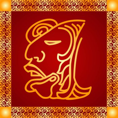 Amerikan yerli Kızılderililer, Aztek ve Maya altın sembolik vektör süsleri