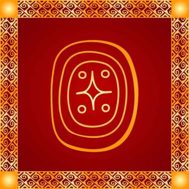 Amerikan yerli Kızılderililer, Aztek ve Maya altın sembolik vektör süsleri