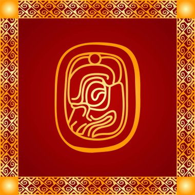 Amerikan yerli Kızılderililer, Aztek ve Maya altın sembolik vektör süsleri