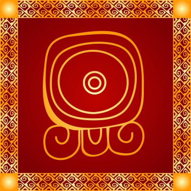 Amerikan yerli Kızılderililer, Aztek ve Maya altın sembolik vektör süsleri