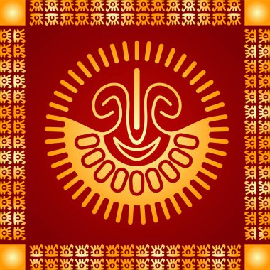 Amerikan yerli Kızılderililer, Aztek ve Maya altın sembolik vektör süsleri