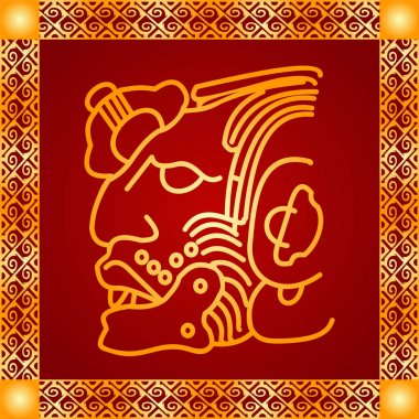 Amerikan yerli Kızılderililer, Aztek ve Maya altın sembolik vektör süsleri